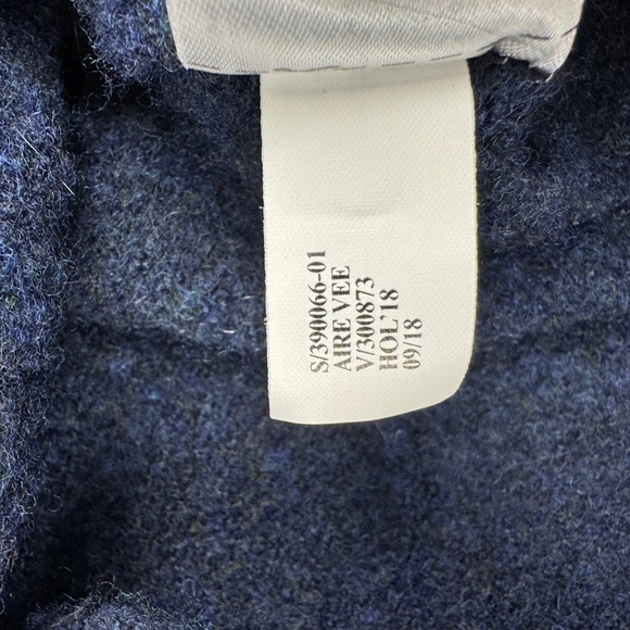 Banana Republic Blue V Neck Wool Blend Sweater Top Size L - Picture 7 of 11